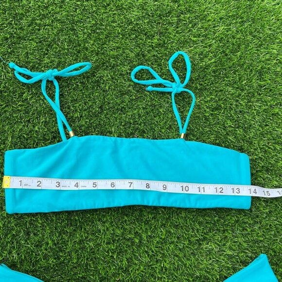 POEMA SWIM Teal Bikini size large - Picture 3 of 10